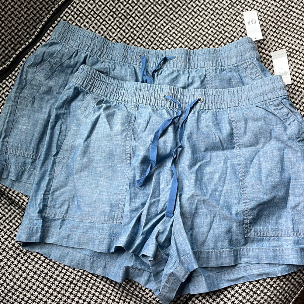 Chambray NWT draw string GAP shorts.  2 pair included with sale.